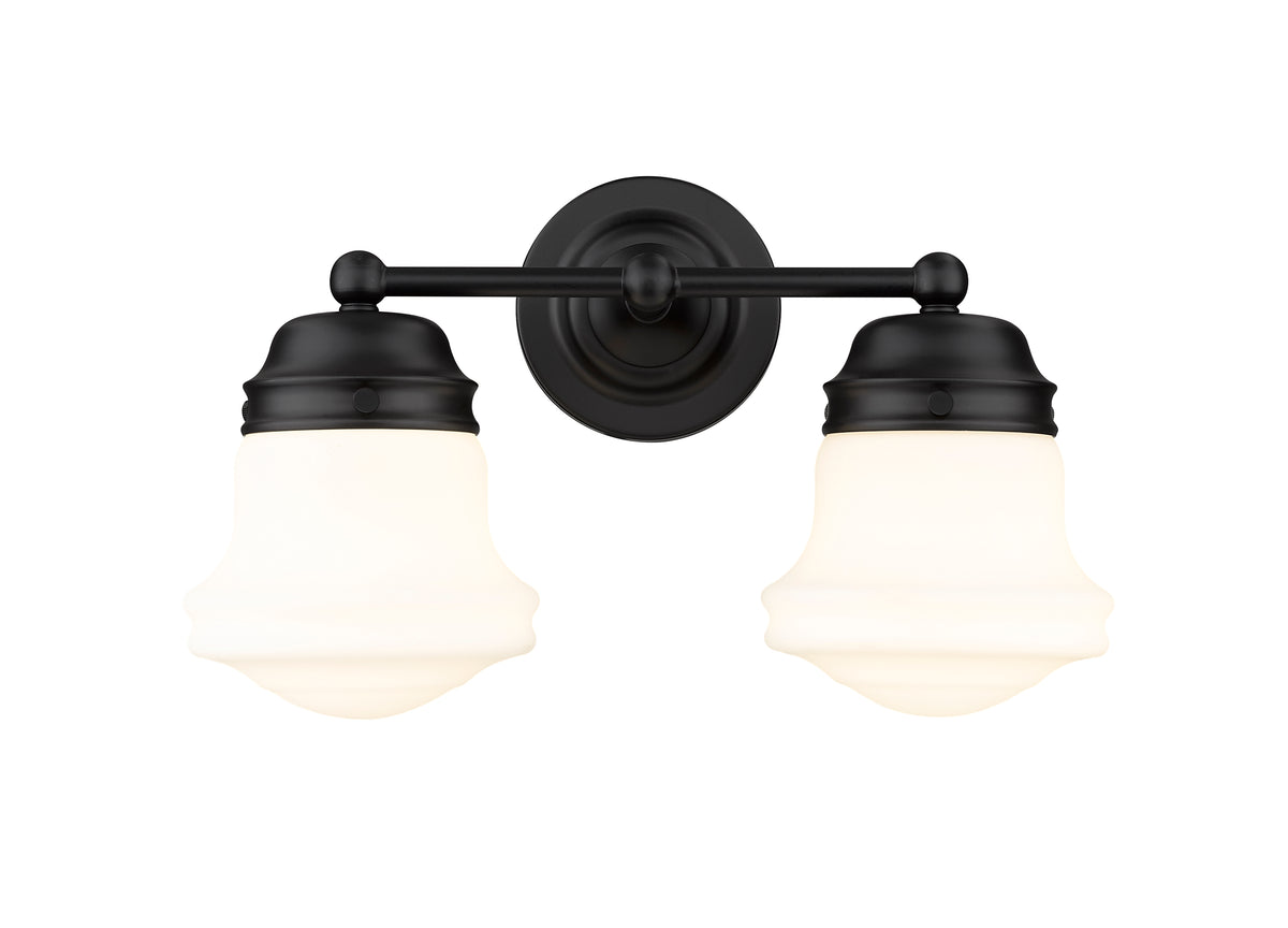 Luminaire de vanité Vaughn Noir mat, Opale mate, 15 1/2" – vue 4