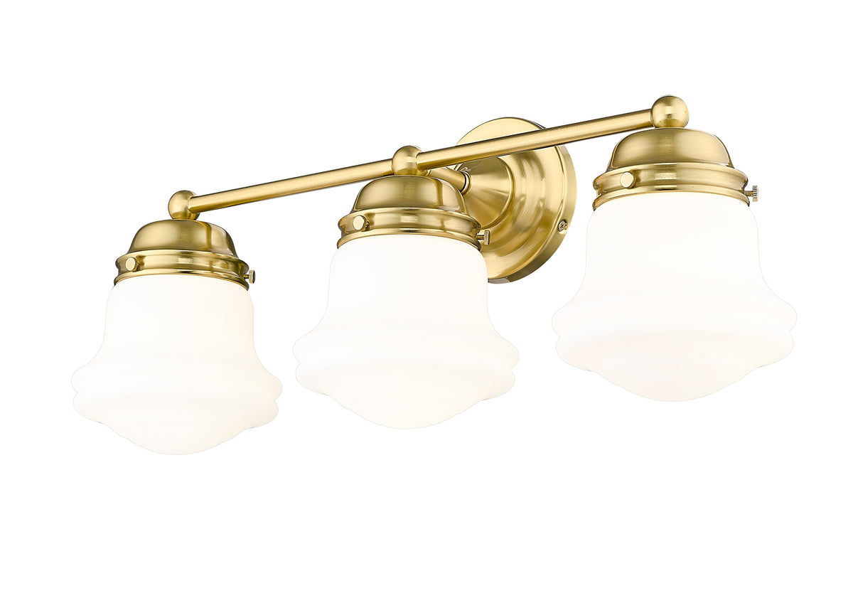 Luminaire de vanité Vaughn Or luxe, Opale mate, 22 1/2" – vue 4