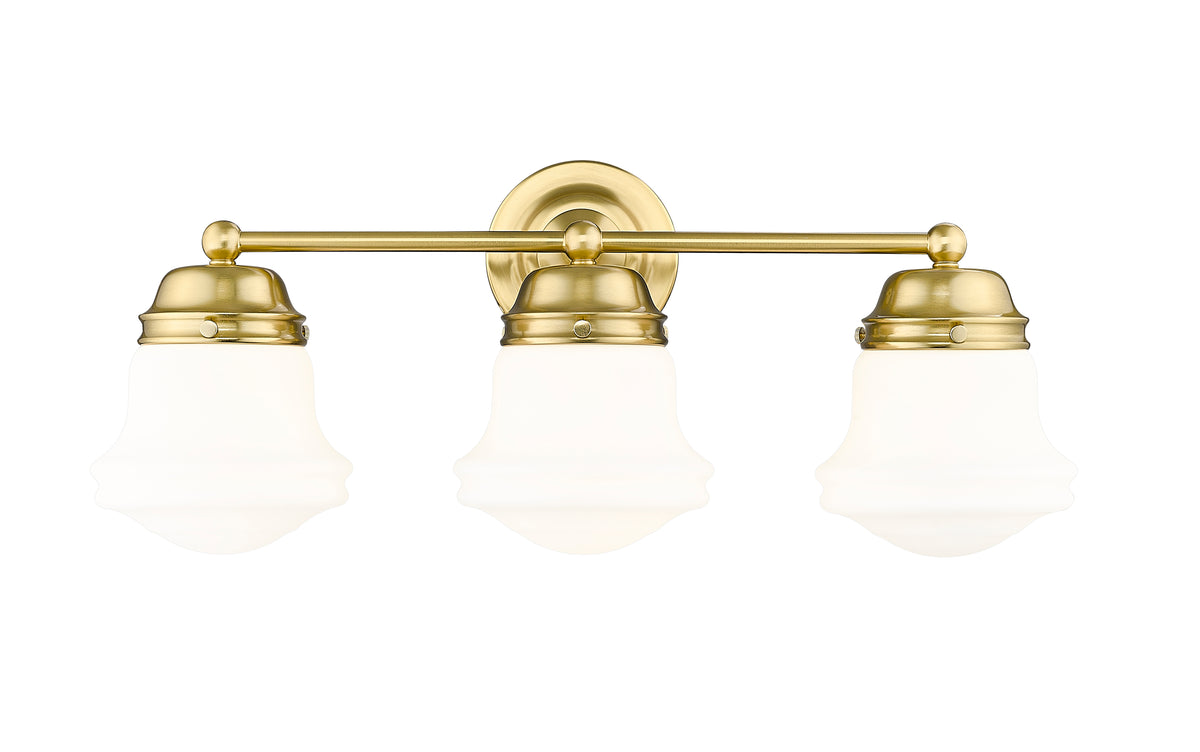 Luminaire de vanité Vaughn Or luxe, Opale mate, 22 1/2" – vue 5