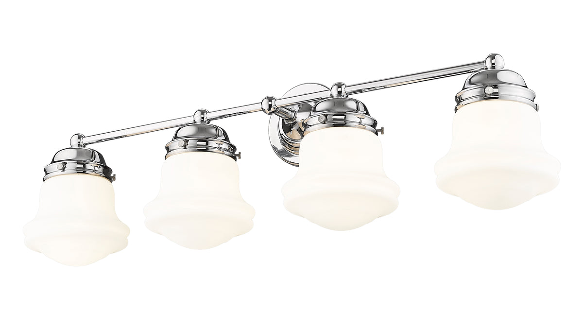 Luminaire de vanité Vaughn Chrome, Opale mate, 31 1/2" – vue 4