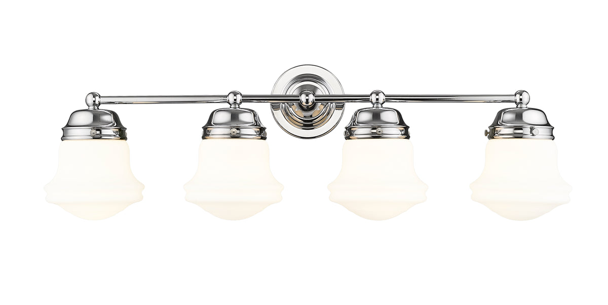 Luminaire de vanité Vaughn Chrome, Opale mate, 31 1/2" – vue 5