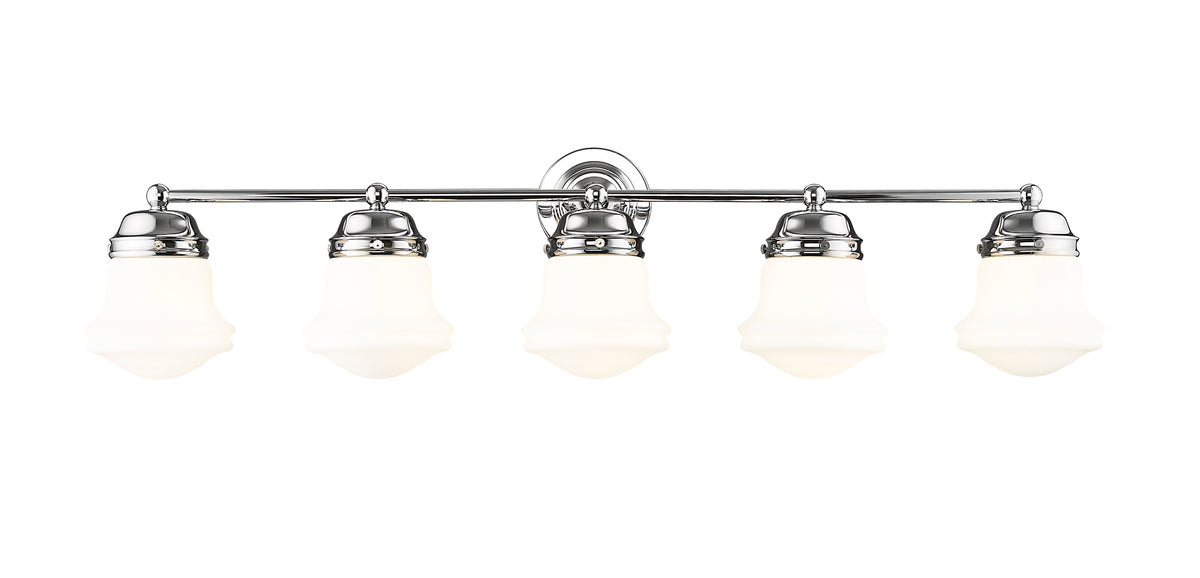Luminaire de vanité Vaughn Chrome, Opale mate, 40 3/4" – vue 5