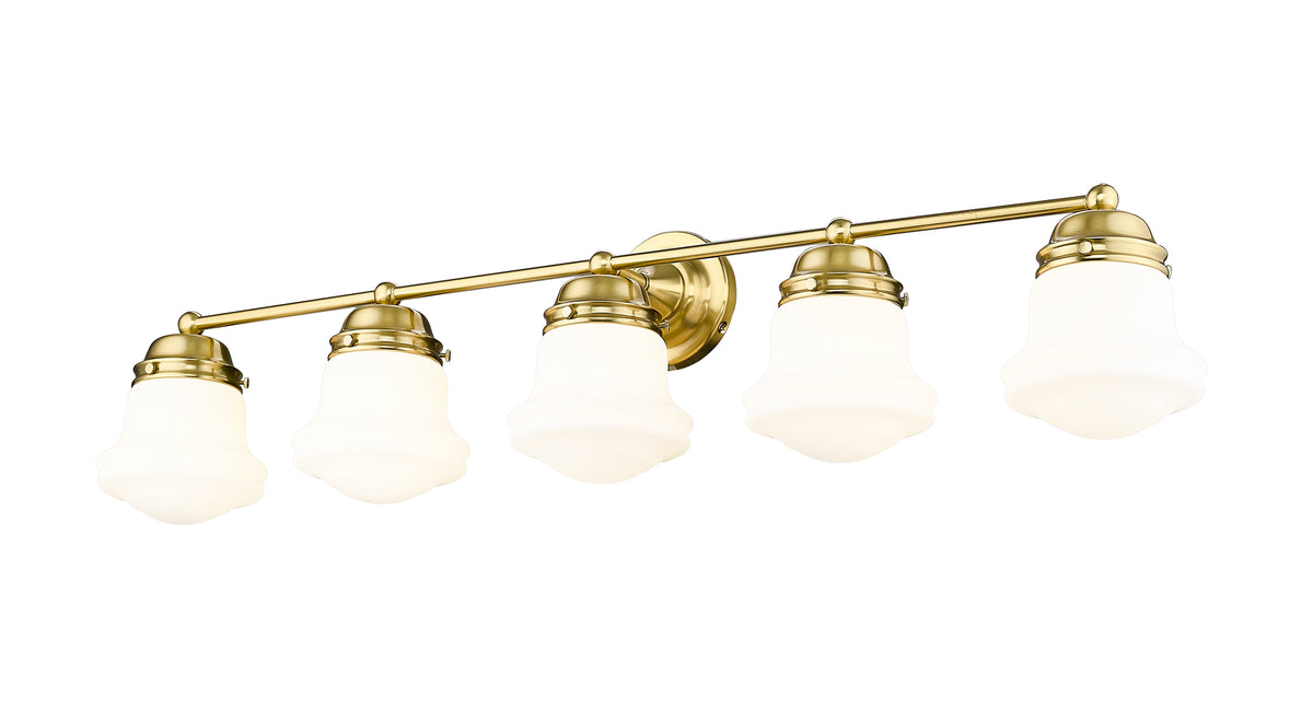 Luminaire de vanité Vaughn Or luxe, Opale mate, 40 3/4" – vue 4