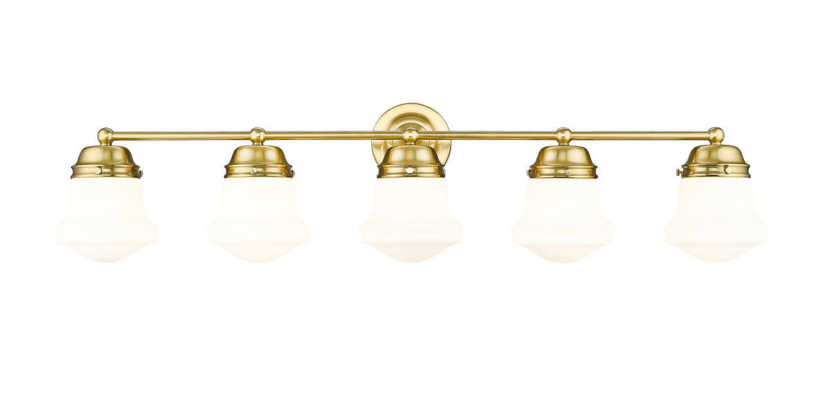 Luminaire de vanité Vaughn Or luxe, Opale mate, 40 3/4" – vue 5