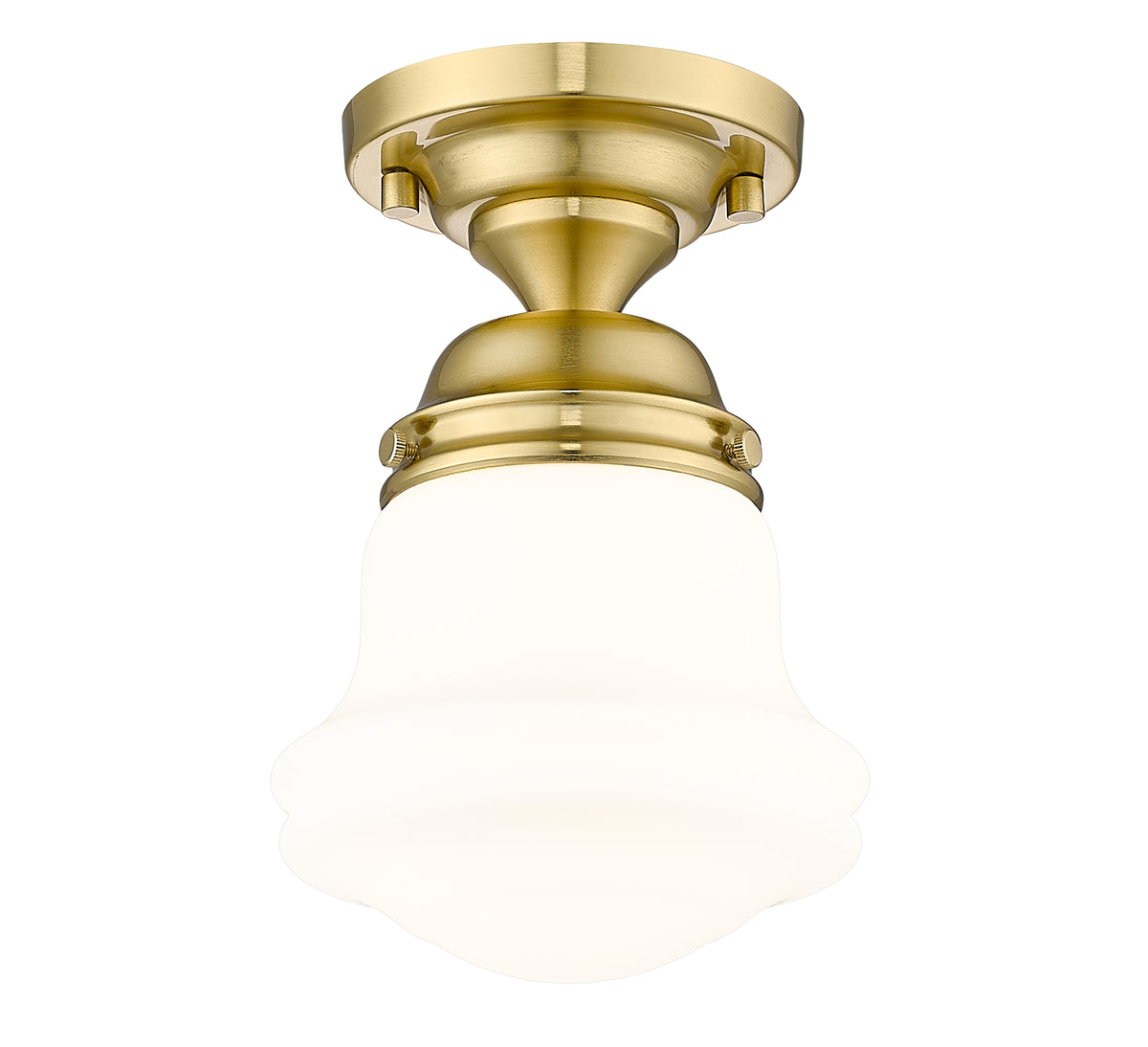 Semi-plafonnier Vaughn Or luxe, Opale mate, 6" – vue 4