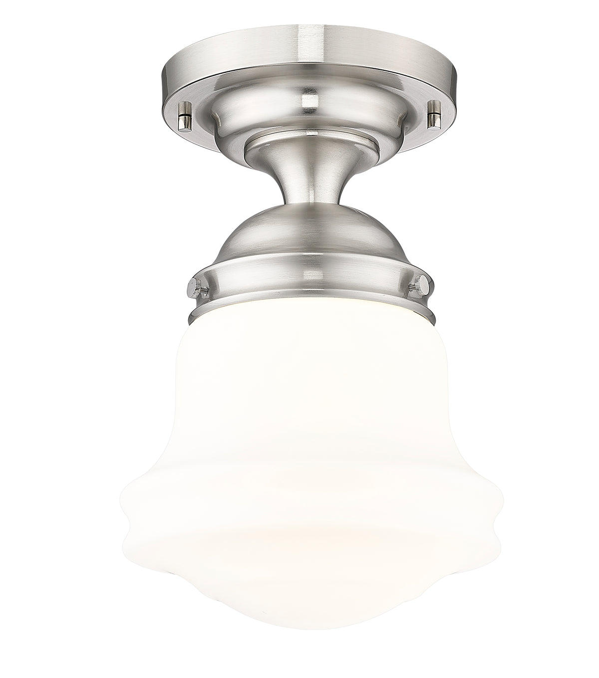 Semi-plafonnier Vaughn Nickel brossé, Opale mate, 10 1/2" – vue 4