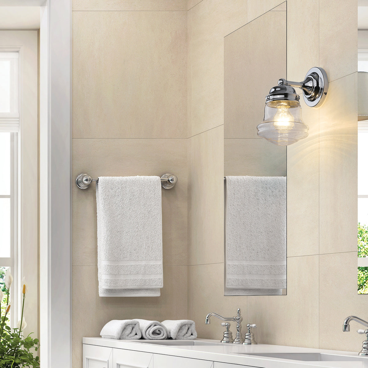 Applique murale Vaughn Chrome, Grené transparent – vue 2