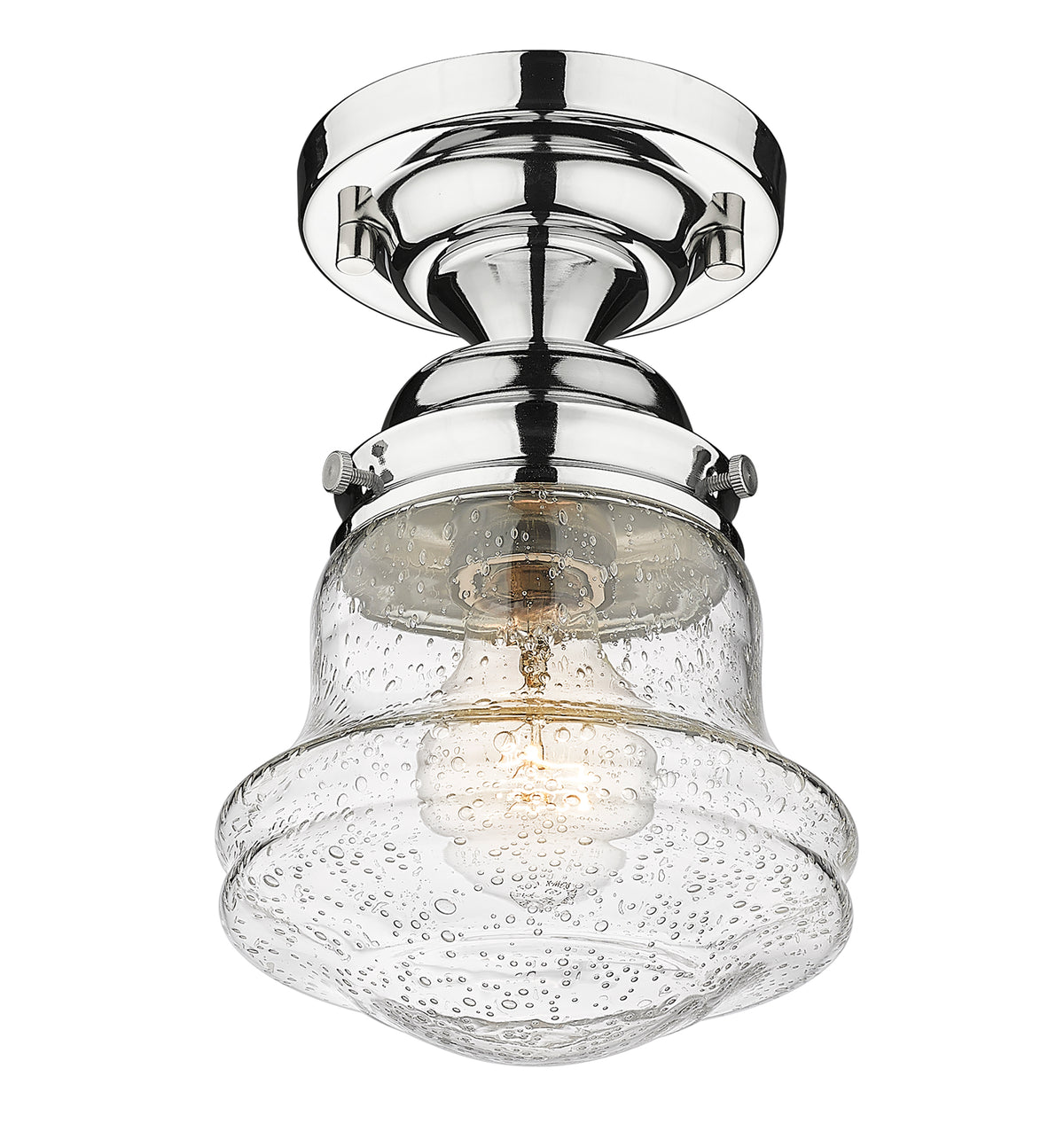 Semi-plafonnier Vaughn Chrome, Grené transparent, 6" – vue 5