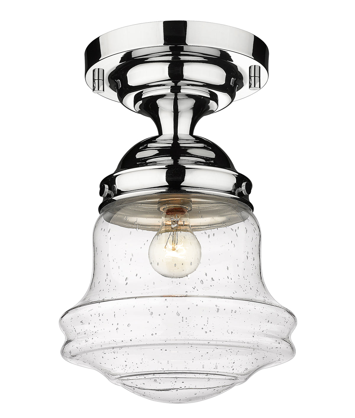 Semi-plafonnier Vaughn Chrome, Grené transparent, 10 1/2" – vue 4