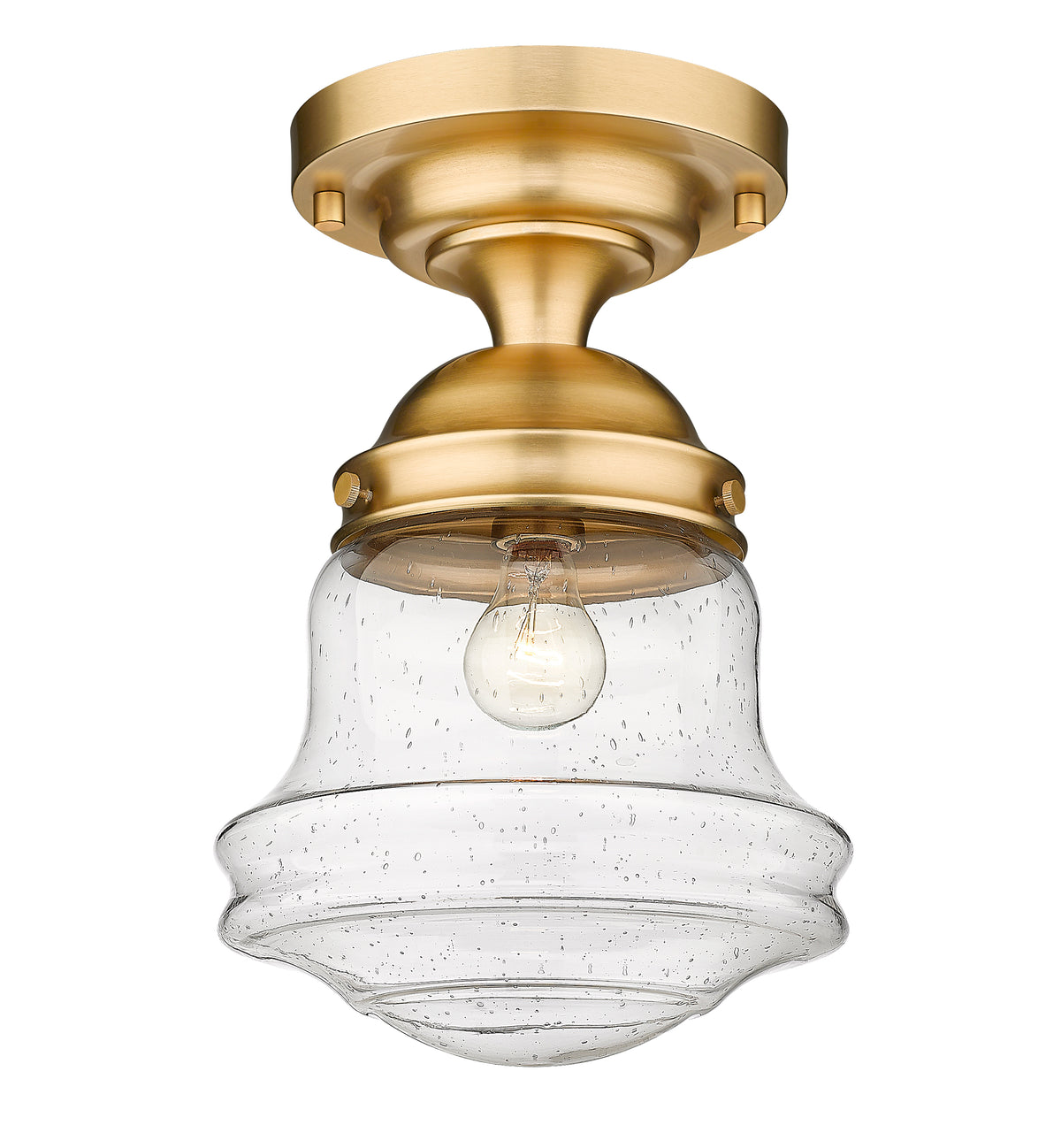 Semi-plafonnier Vaughn Laiton patrimoine, Grené transparent, 10 1/2" – vue 4