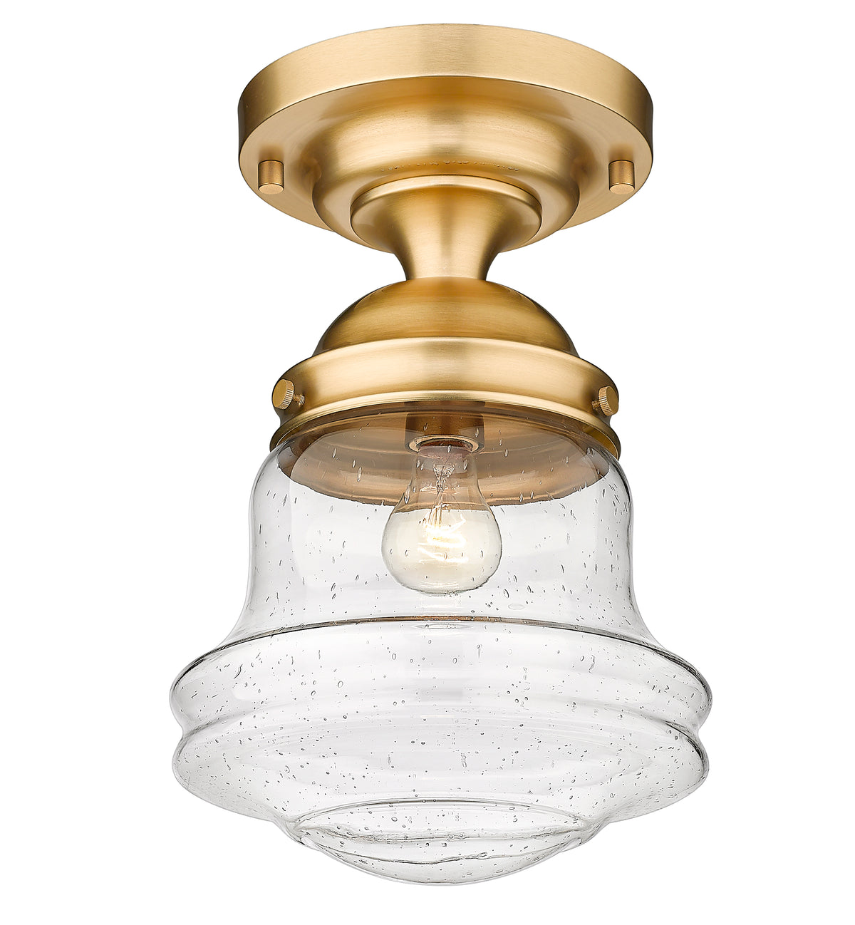 Semi-plafonnier Vaughn Laiton patrimoine, Grené transparent, 10 1/2" – vue 5