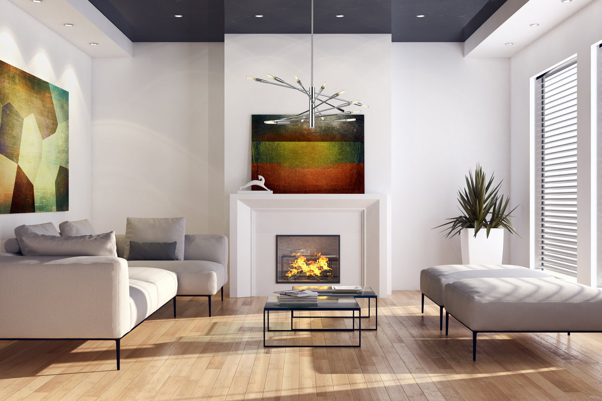 Lustre linéaire Ascension Chrome, 32" – vue 2