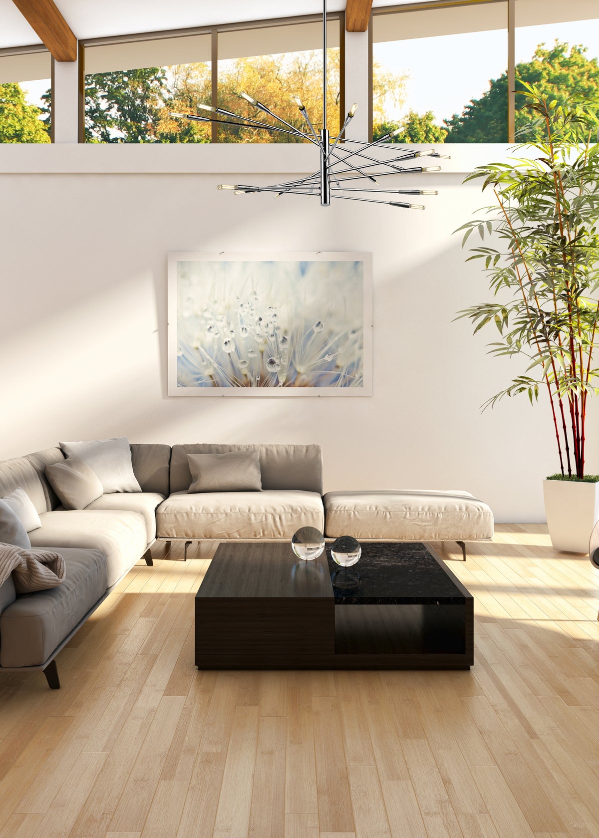 Lustre linéaire Ascension Chrome, 47 1/2" – vue 2