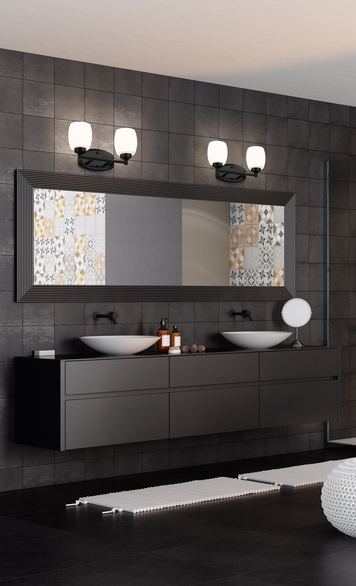 Luminaire de vanité Kendrick Noir mat, 14 1/2" – vue 2