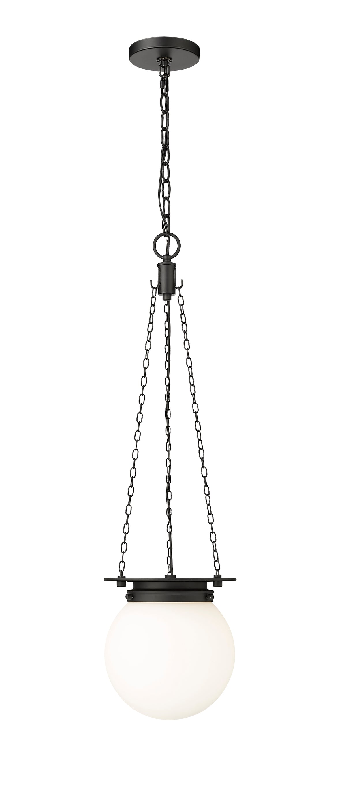 Mini-suspension Calhoun Noir mat, Opale blanc – vue 4