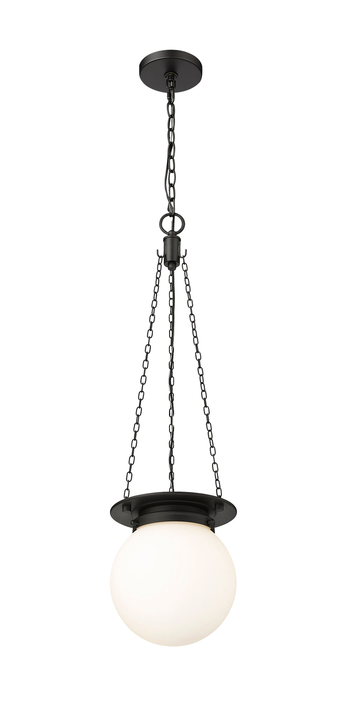 Mini-suspension Calhoun Noir mat, Opale blanc – vue 5