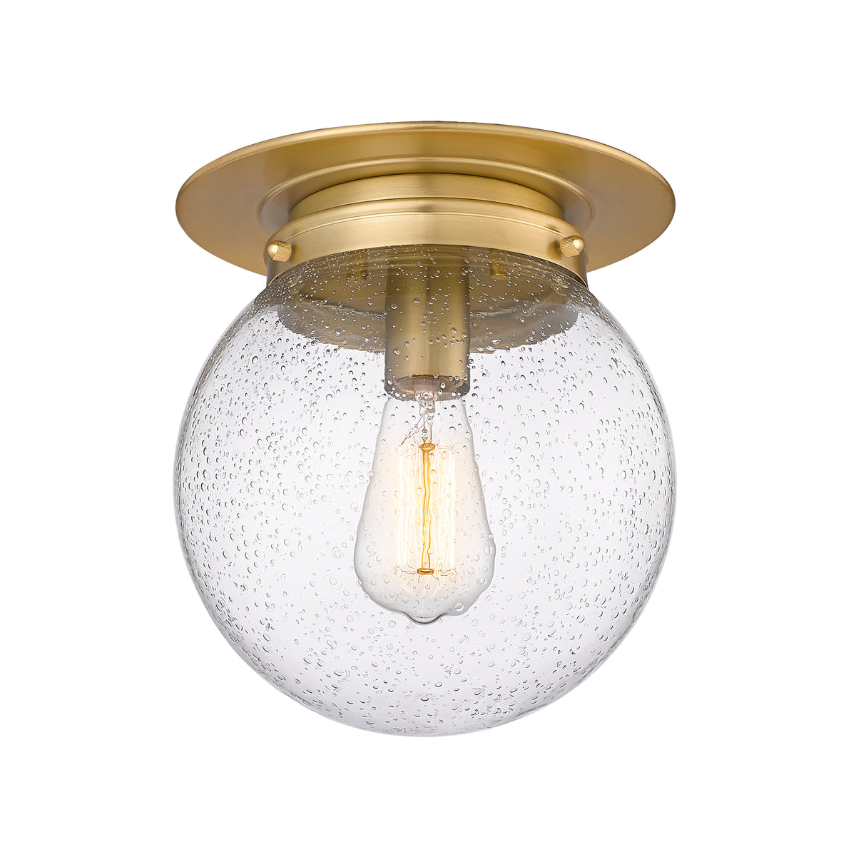 Plafonnier Calhoun Laiton patrimoine, Grené transparent, 9" – vue 5