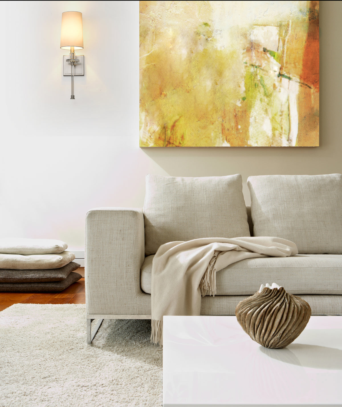 Applique murale Sophia Nickel brossé, Blanc – vue 3