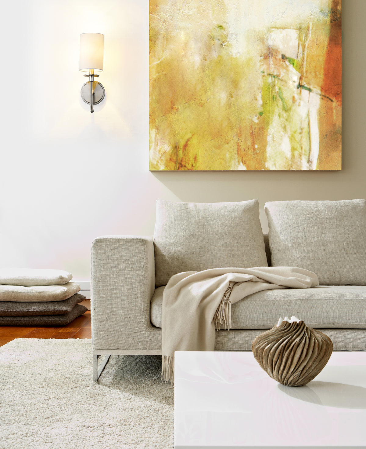 Applique murale Ella Nickel brossé, Blanc – vue 2