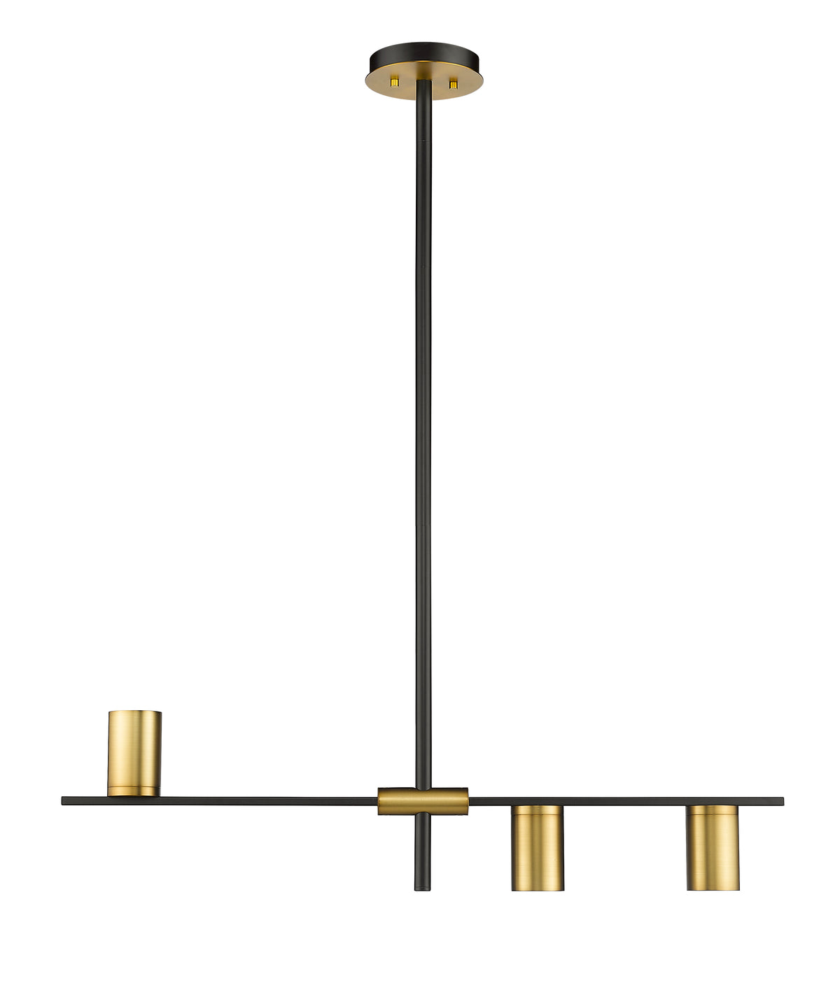 Suspension linéaire Calumet Noir mat + Laiton vieilli, nombre ampoules 3 – vue 4