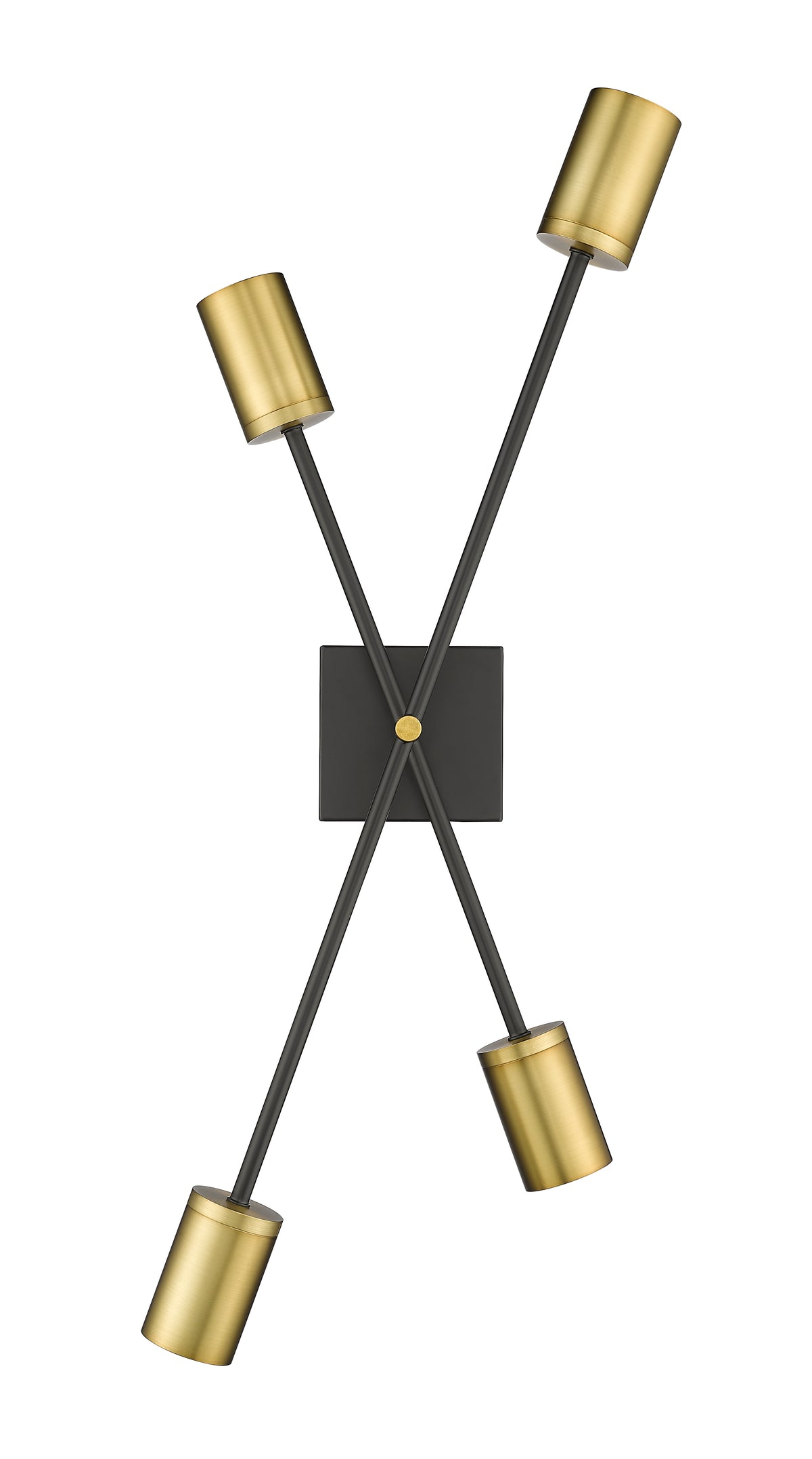 Applique murale Calumet Noir mat + Laiton vieilli, nombre ampoules 4 – vue 4