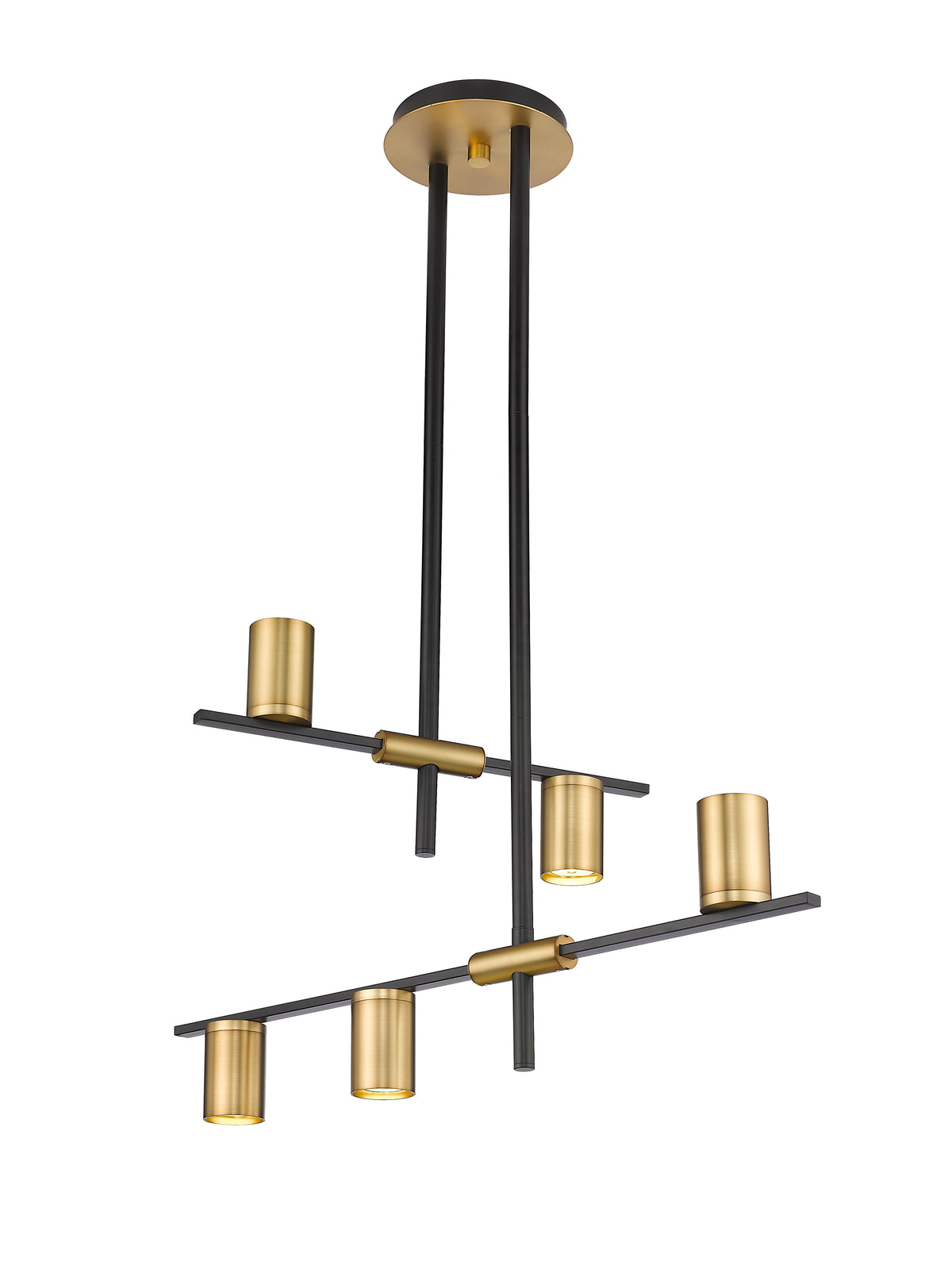 Lustre Calumet Noir mat + Laiton vieilli, 18" – vue 5