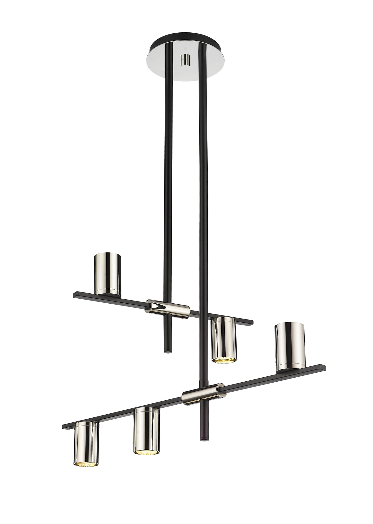 Lustre Calumet Noir mat + Nickel poli, 18" – vue 5