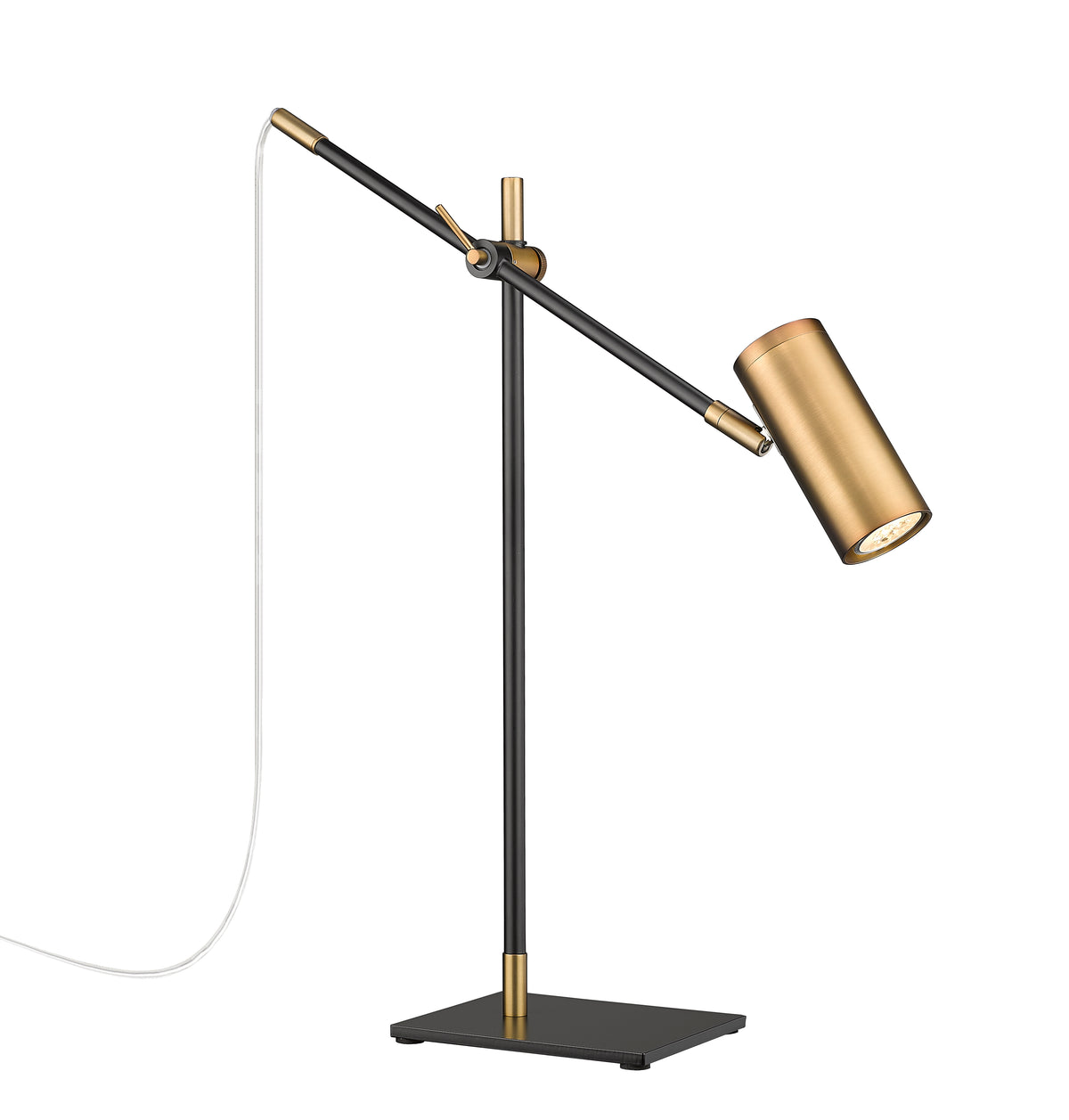 Lampe de table Calumet Noir mat + Laiton vieilli – vue 5
