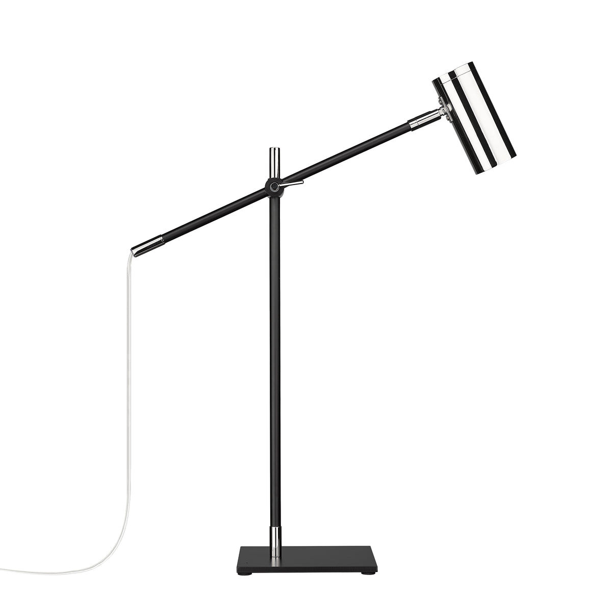 Lampe de table Calumet Noir mat + Nickel poli – vue 4