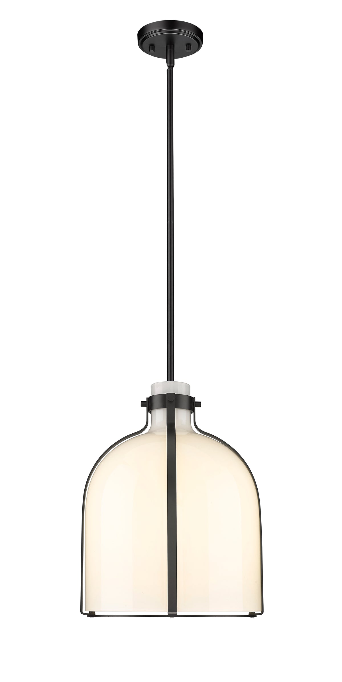 Suspension Pearson Noir mat, Opale blanc – vue 4
