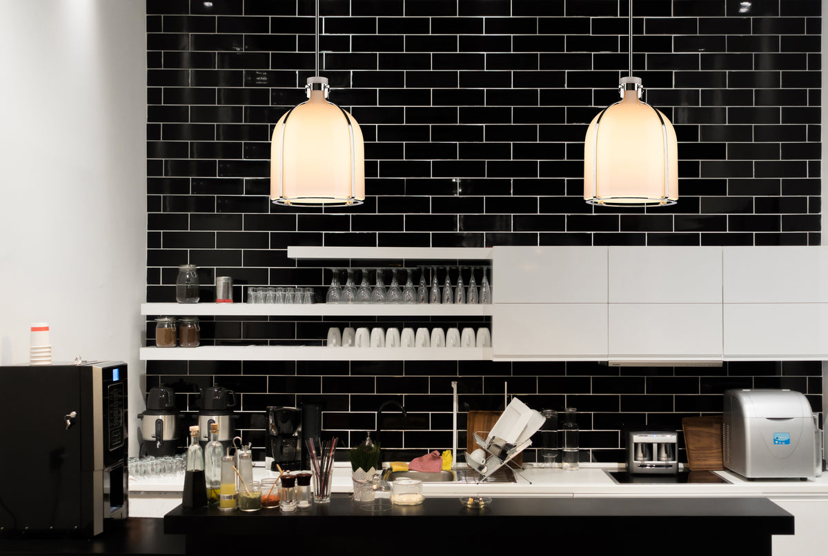 Suspension Pearson Nickel poli, Opale blanc – vue 3