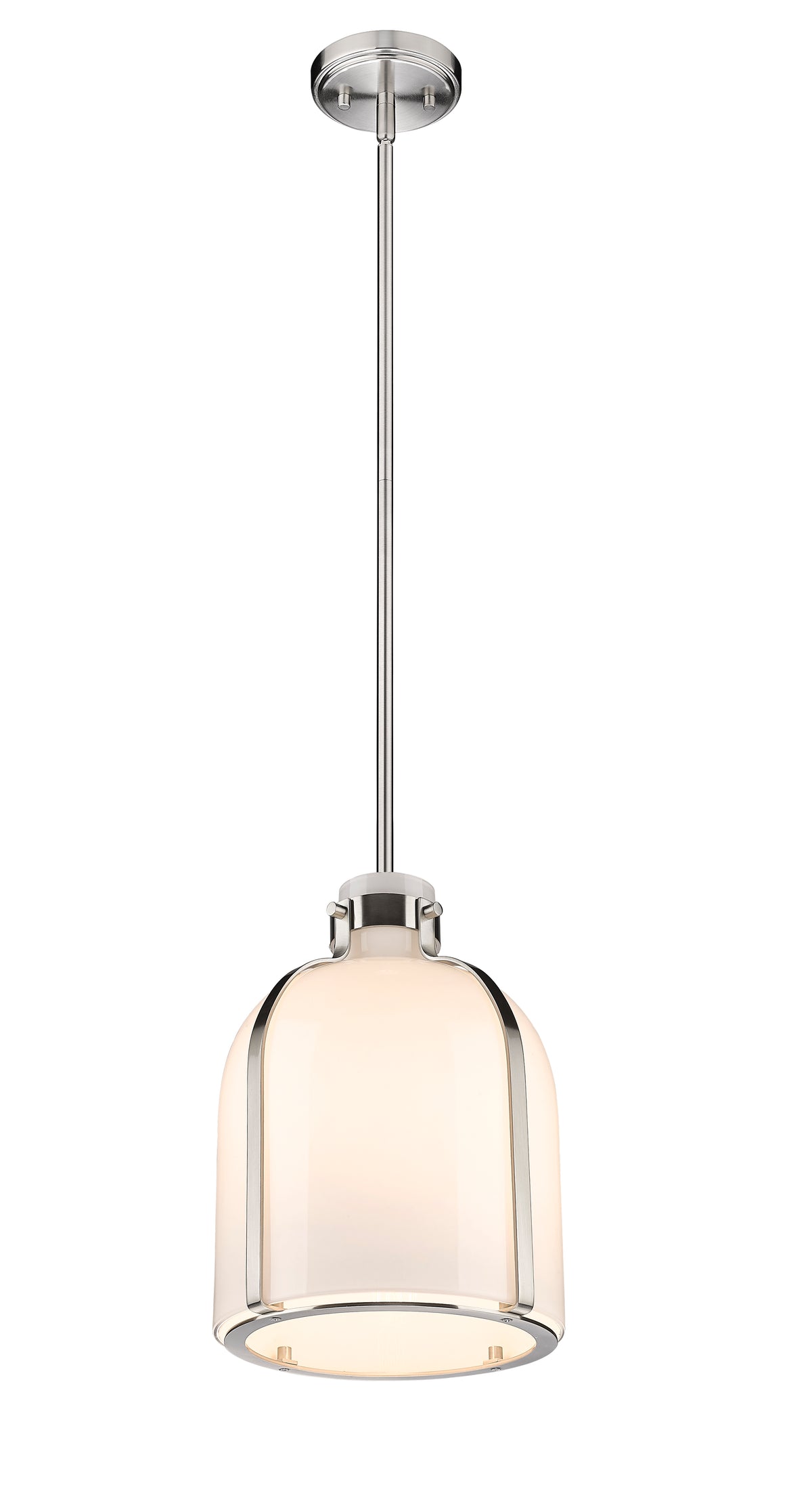 Mini-suspension Pearson Nickel brossé, Opale blanc – vue 5