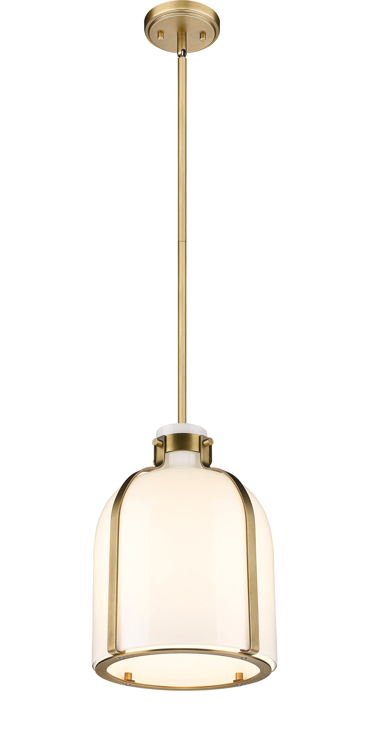 Mini-suspension Pearson Laiton frotté, Opale blanc – vue 5