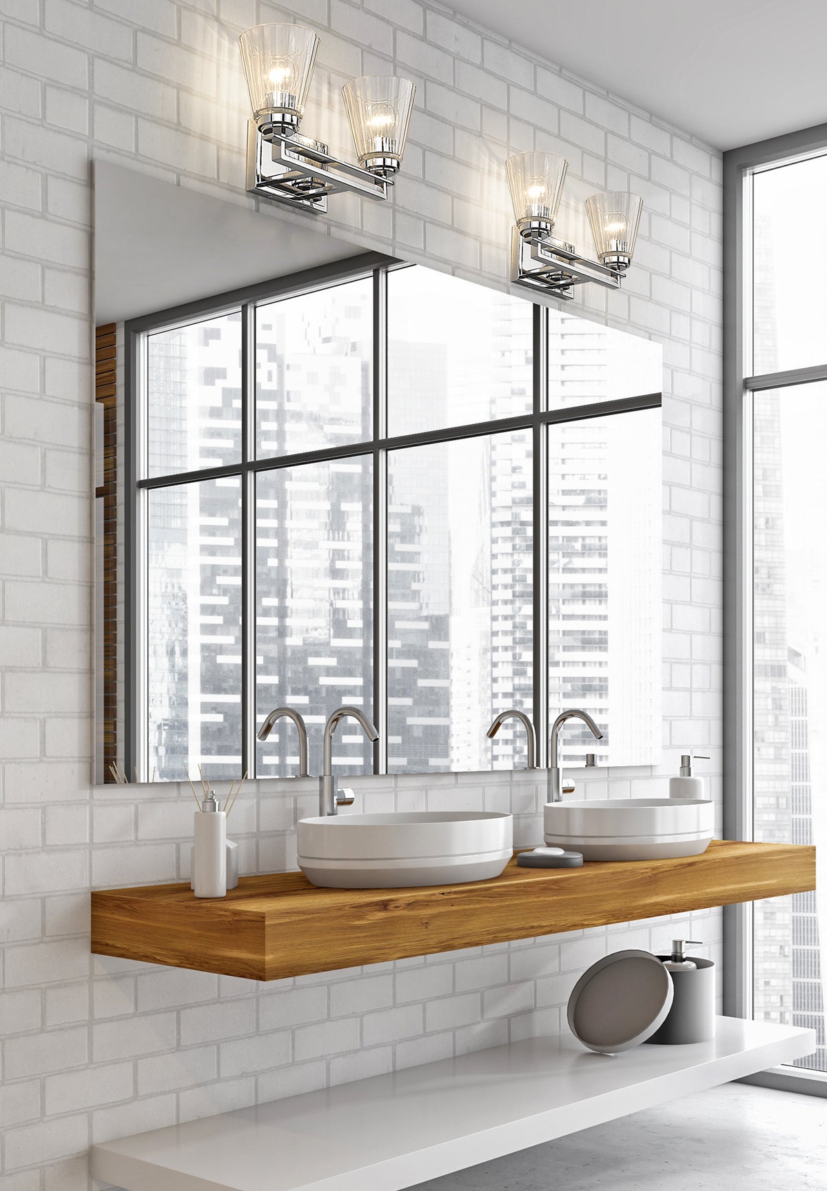 Luminaire de vanité Lyna Chrome, 16" – vue 2