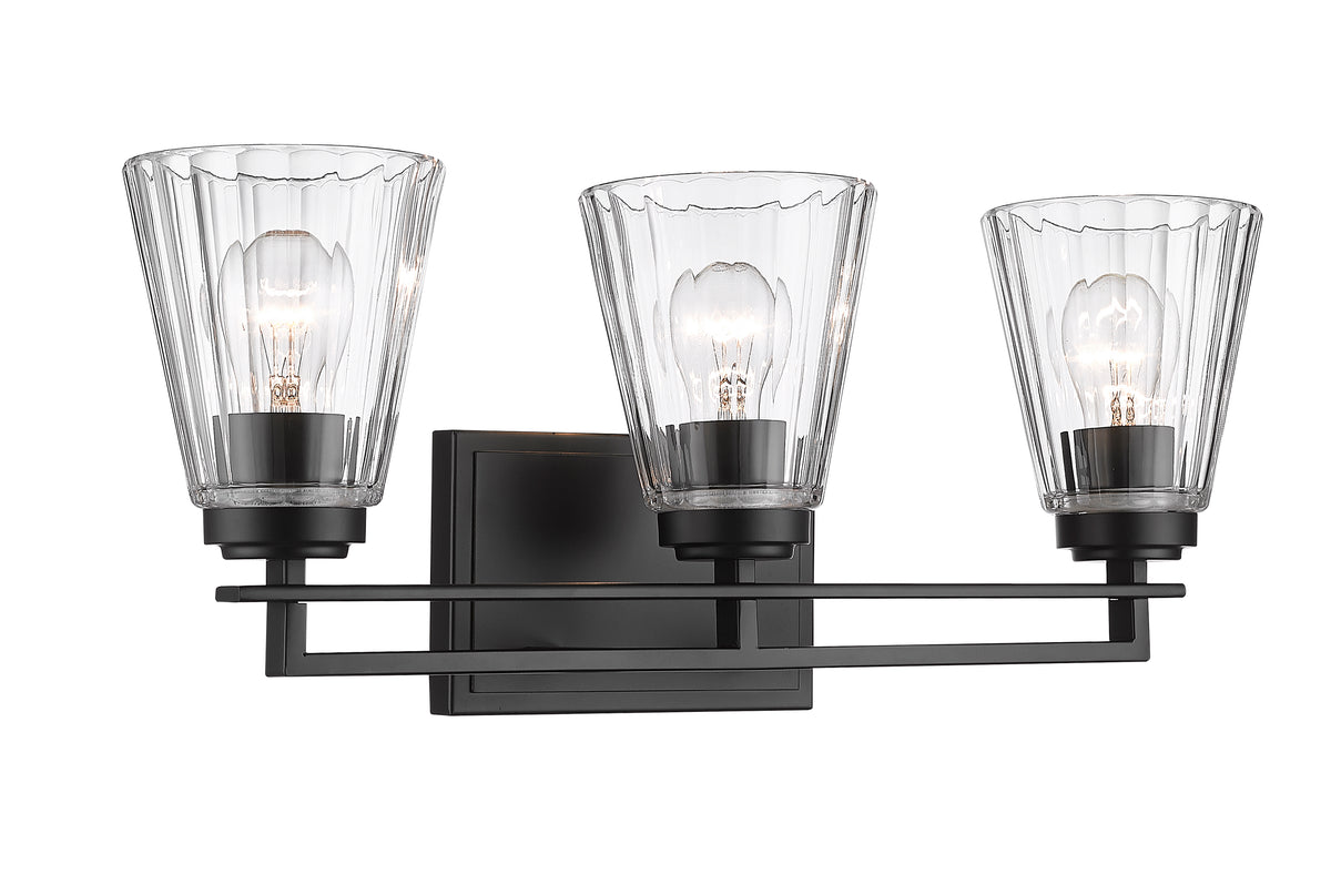 Luminaire de vanité Lyna Noir mat, 22" – vue 4