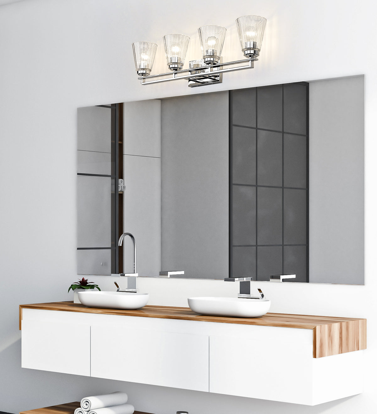 Luminaire de vanité Lyna Chrome, 30 1/2" – vue 2