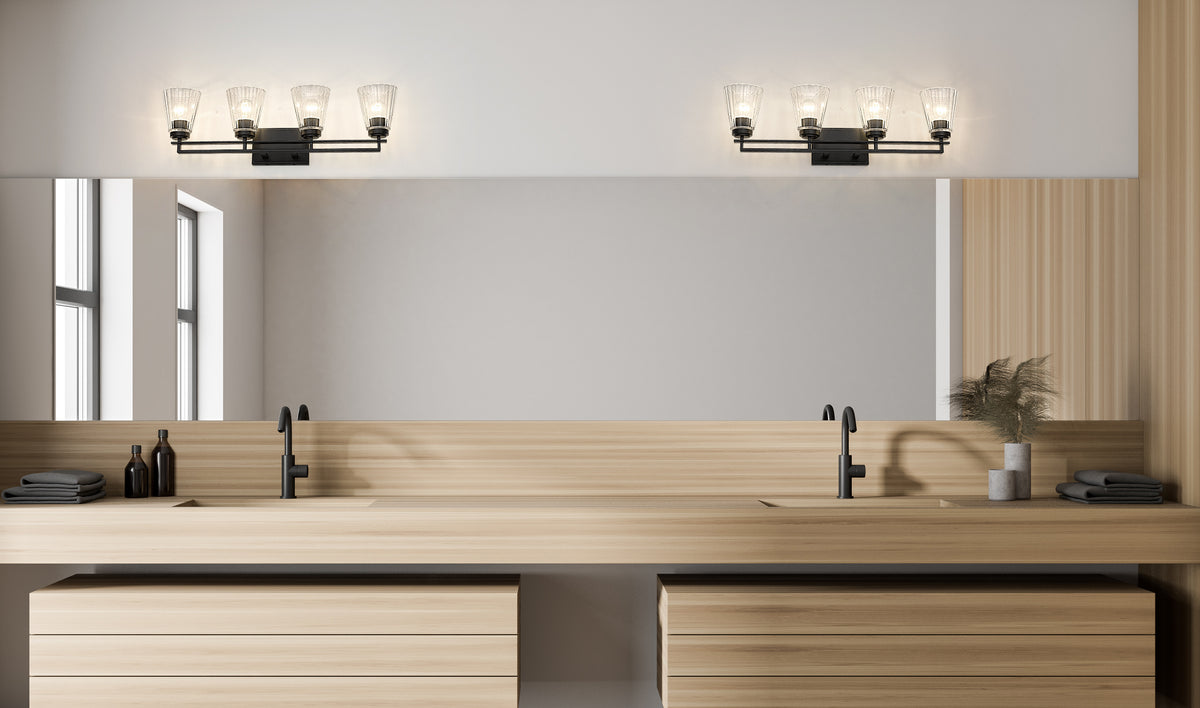 Luminaire de vanité Lyna Noir mat, 30 1/2" – vue 3
