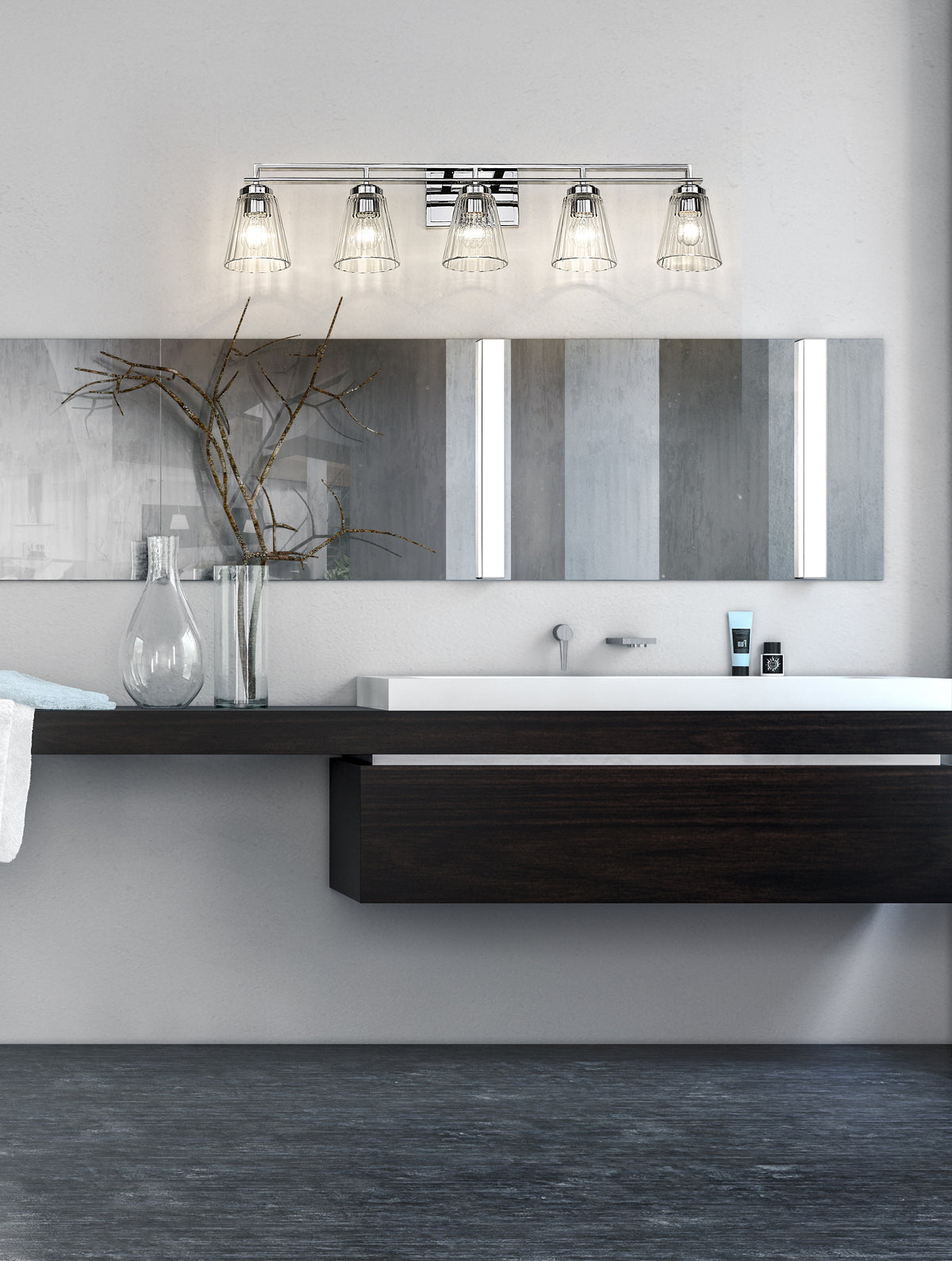 Luminaire de vanité Lyna Chrome, 38 3/4" – vue 3