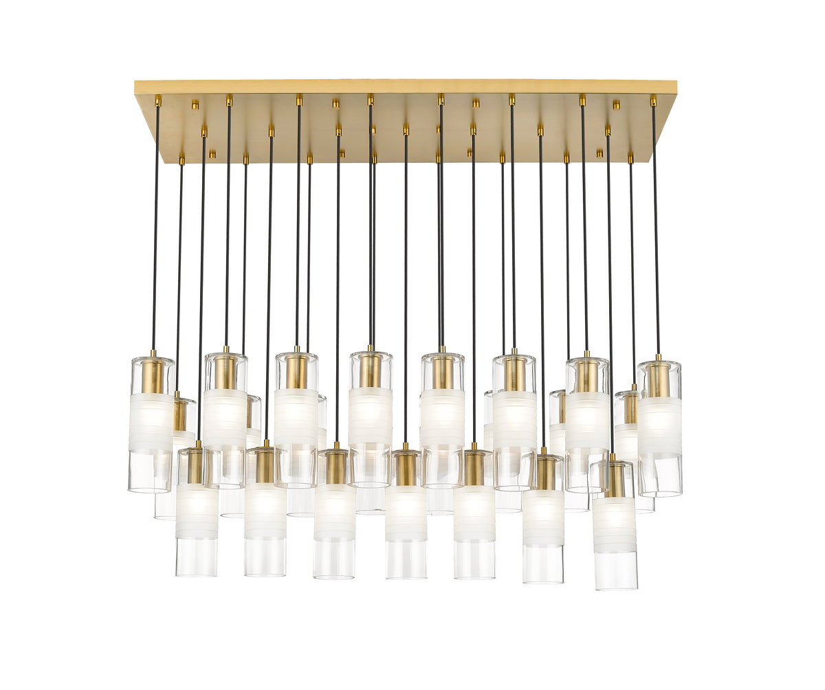 Suspension linéaire multiple Alton Or moderne, nombre ampoules 23 – vue 4