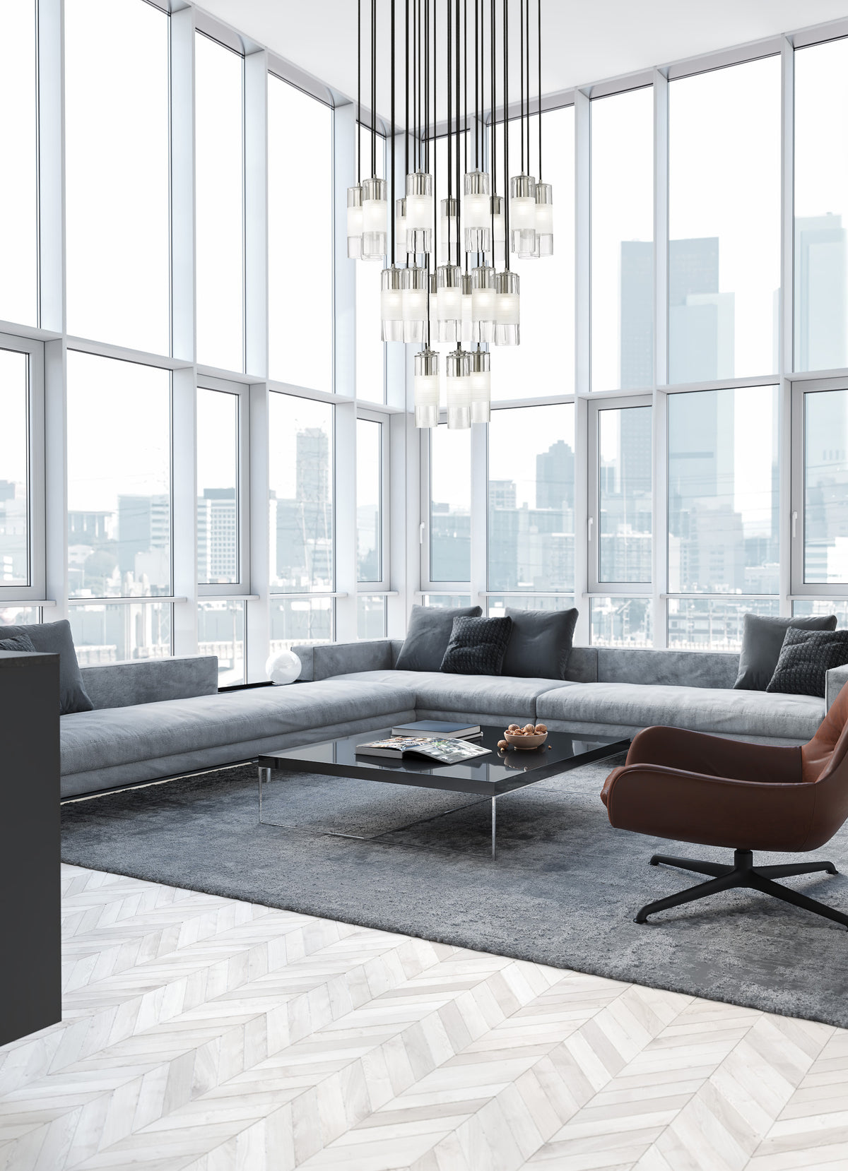 Lustre Alton Nickel brossé, 36" – vue 3
