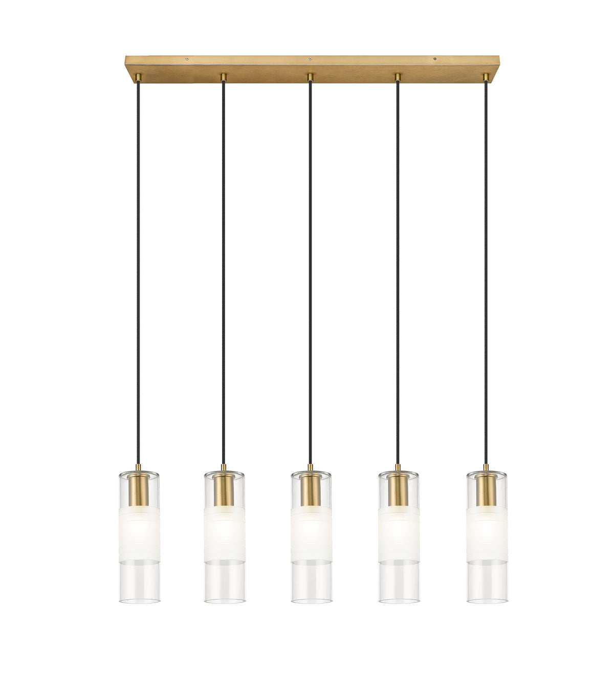 Suspension linéaire multiple Alton Or moderne, nombre ampoules 5 – vue 4