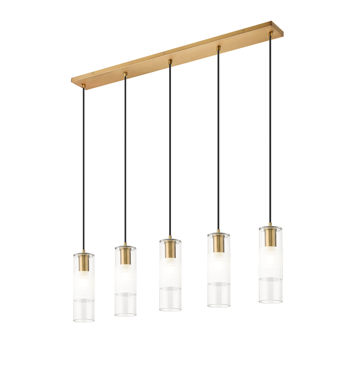 Suspension linéaire multiple Alton Or moderne, nombre ampoules 5 – vue 5