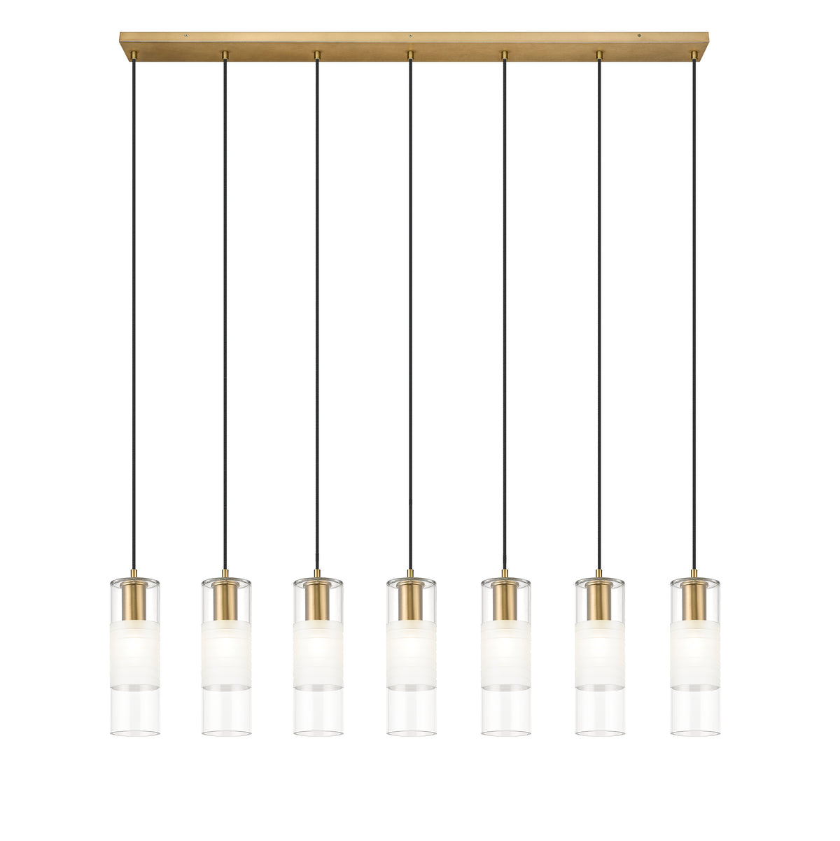 Suspension linéaire multiple Alton Or moderne, nombre ampoules 7 – vue 4