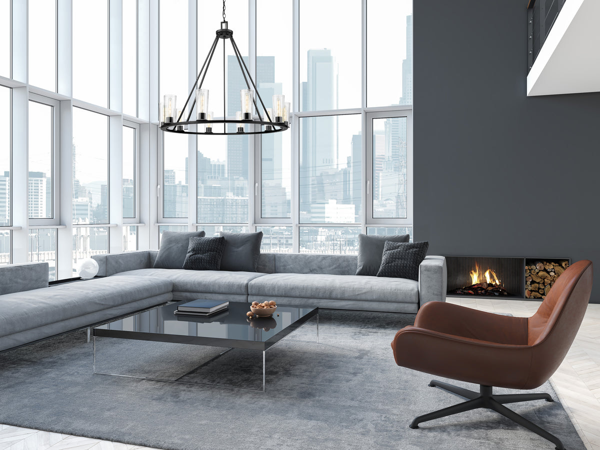 Lustre Titus Noir mat, 46" – vue 2