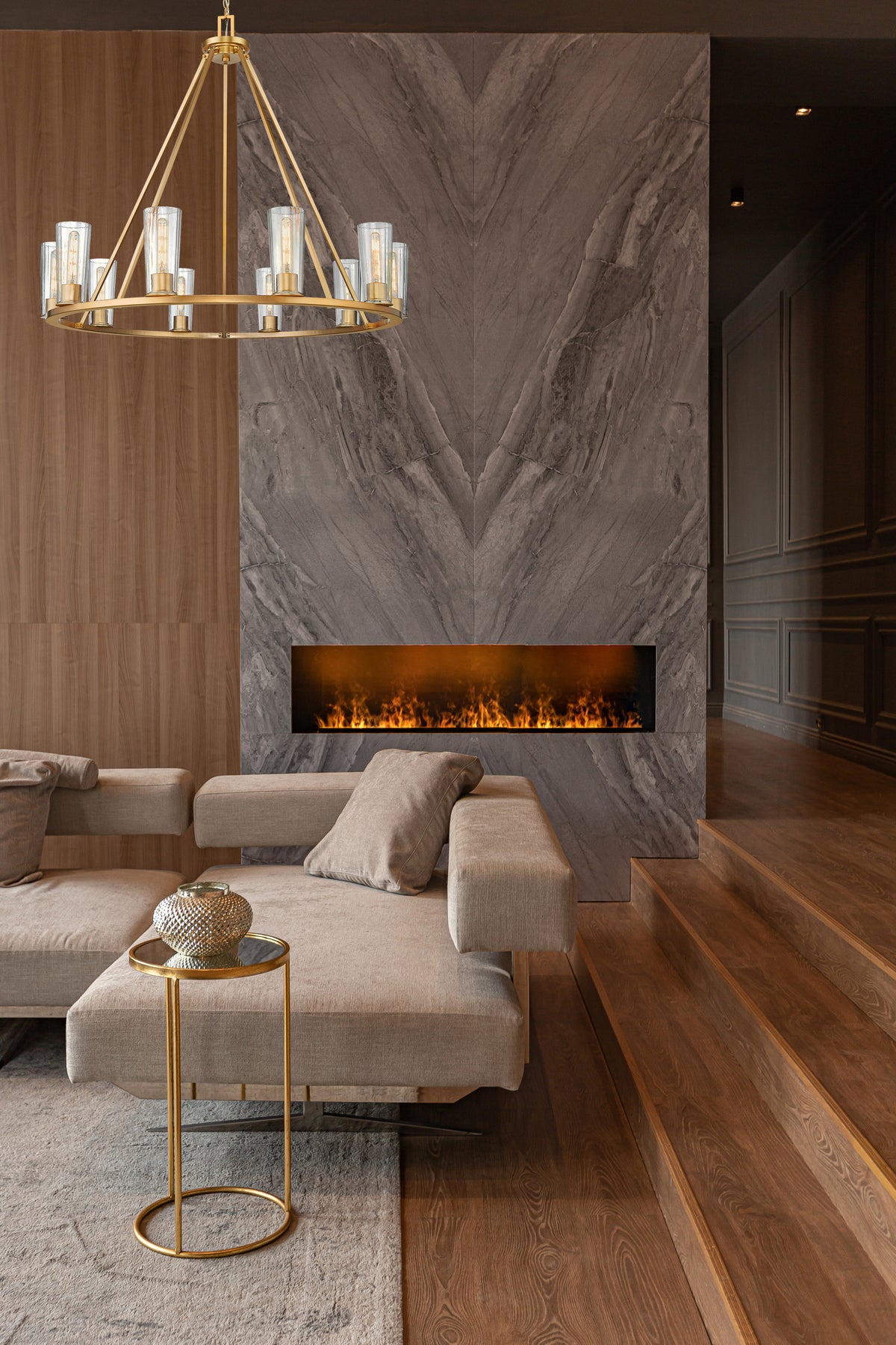 Lustre Titus Or moderne, 46" – vue 2
