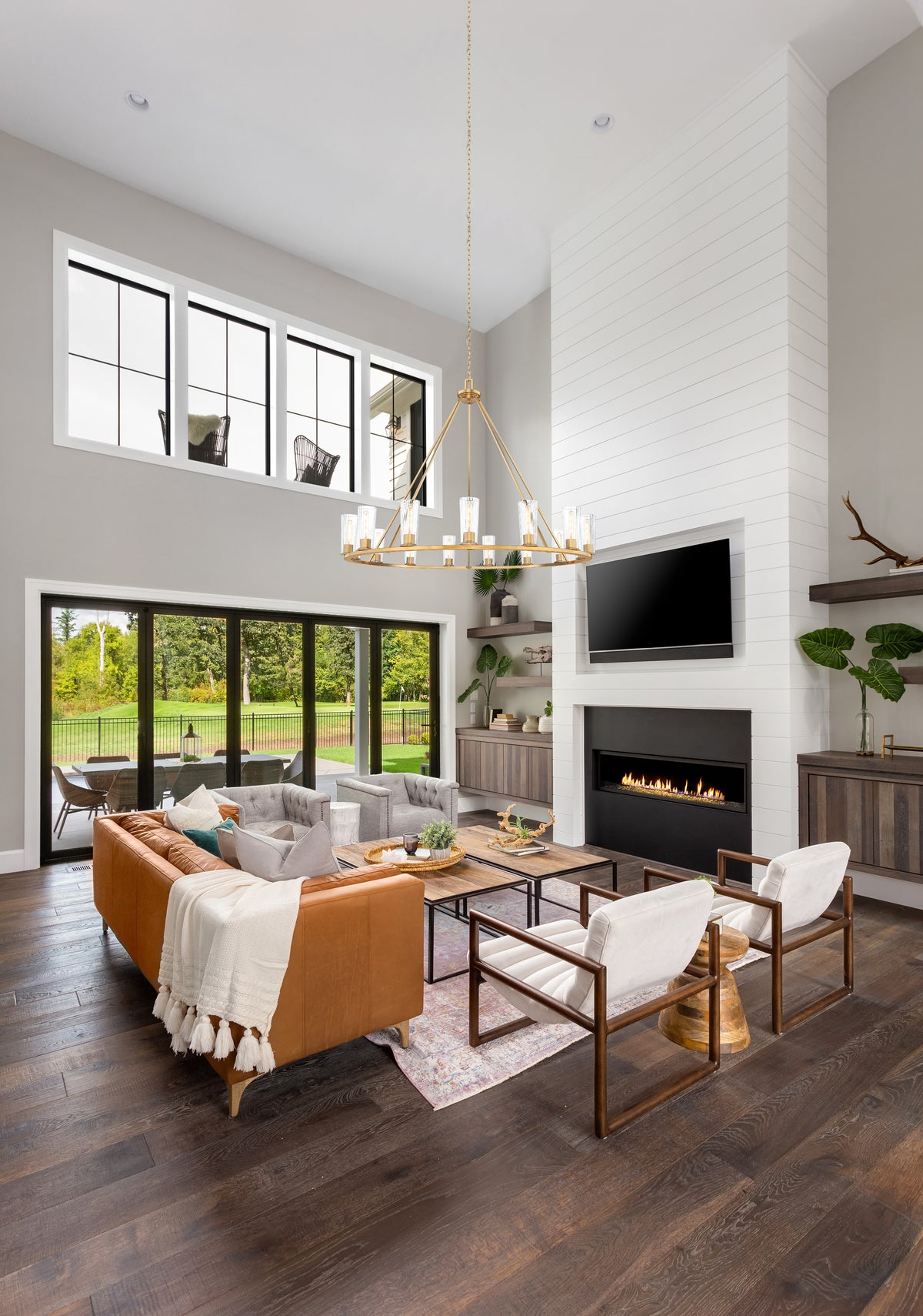 Lustre Titus Or moderne, 62 1/2" – vue 2