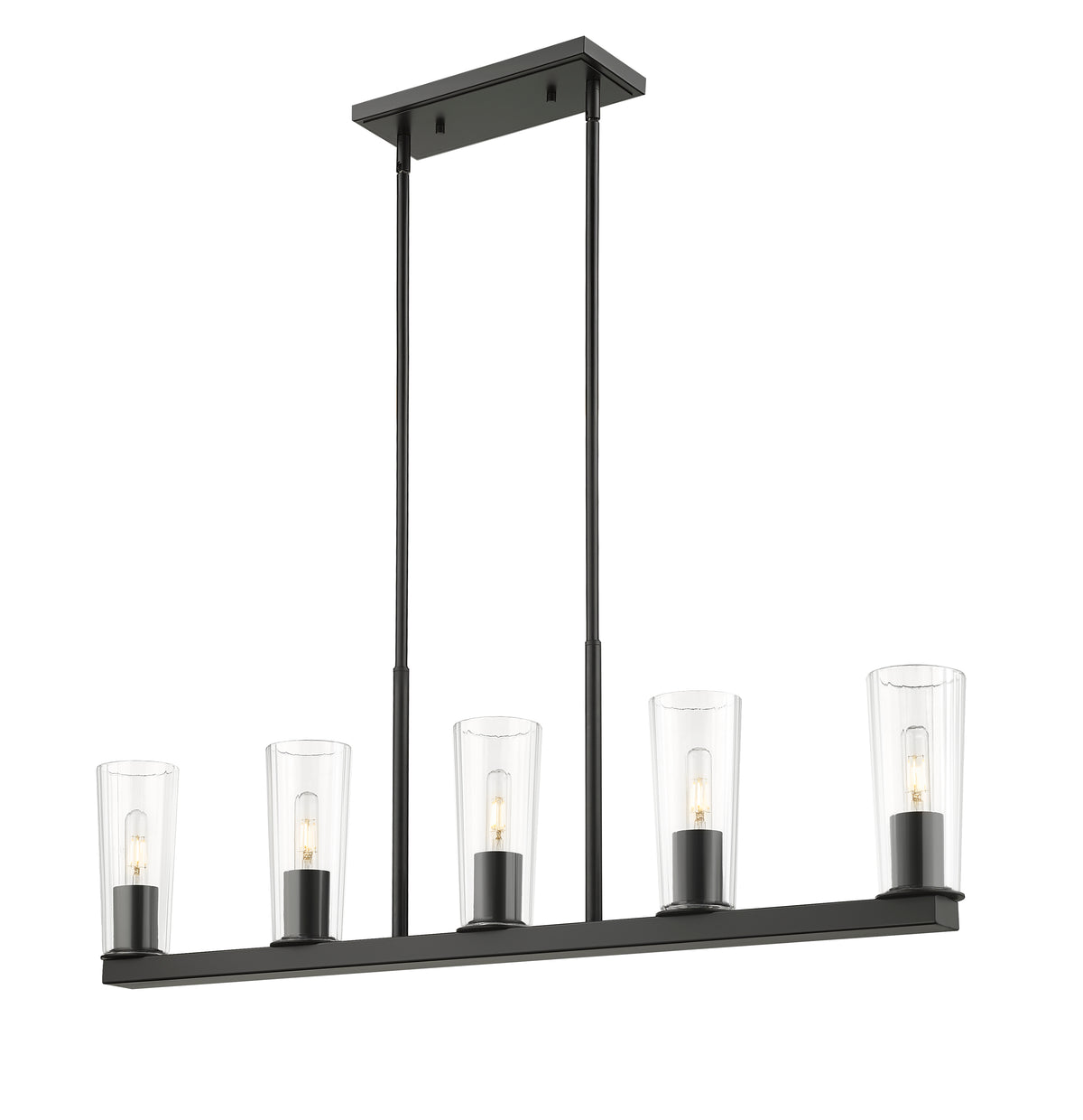 Suspension linéaire Titus Noir mat, nombre ampoules 5 – vue 4