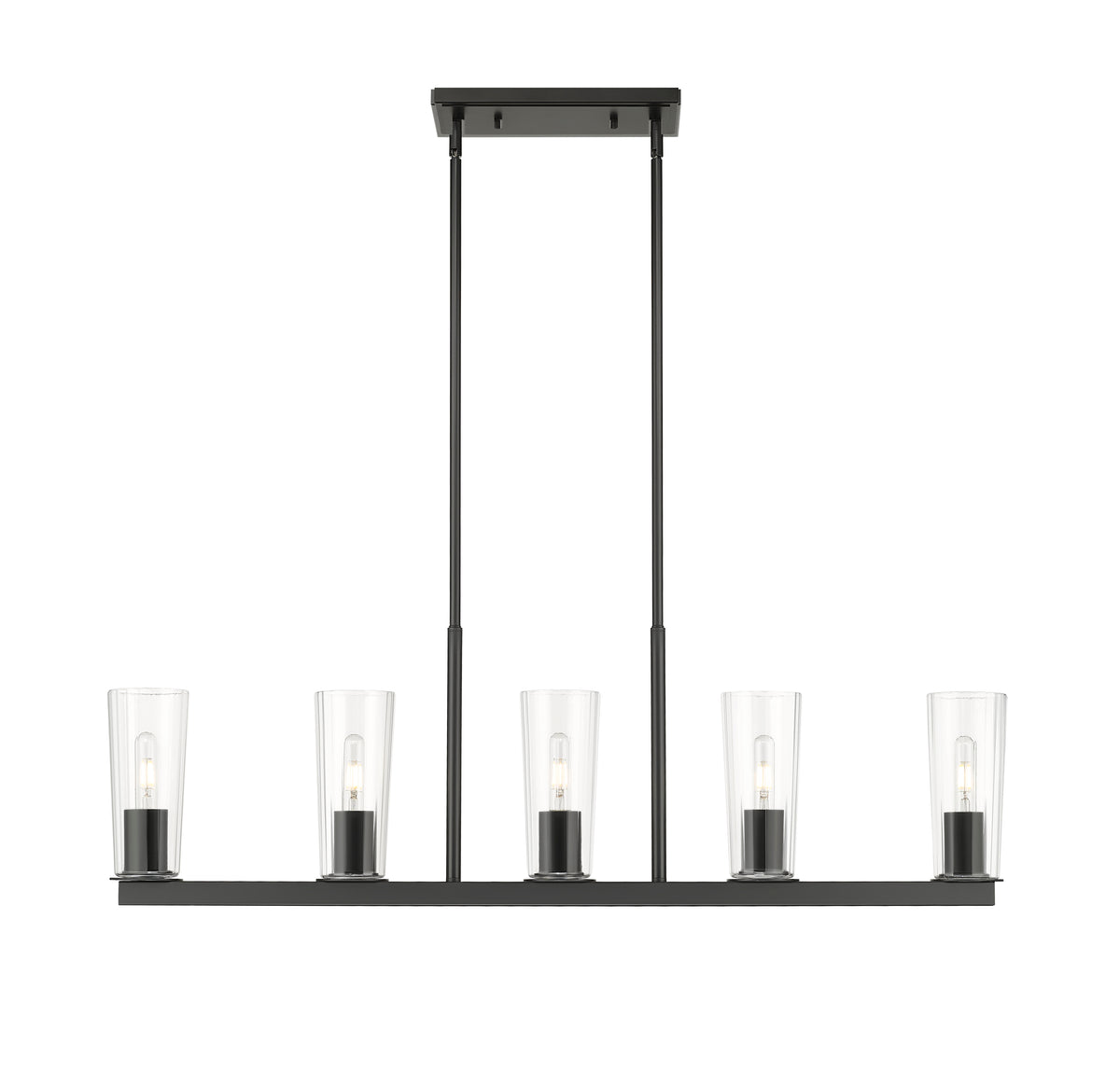Suspension linéaire Titus Noir mat, nombre ampoules 5 – vue 5
