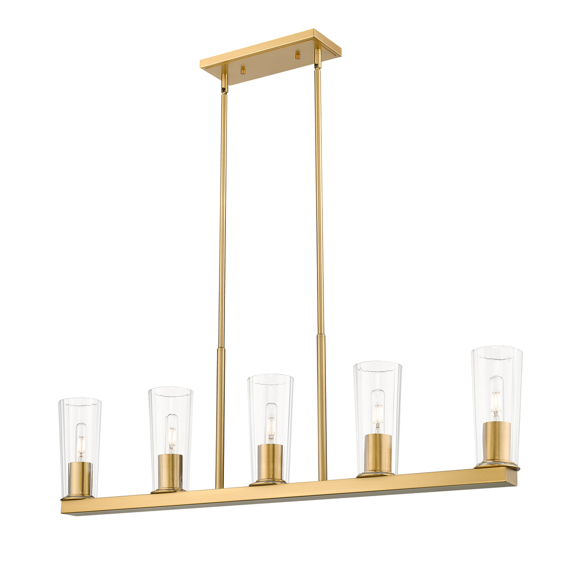Suspension linéaire Titus Or moderne, nombre ampoules 5 – vue 4