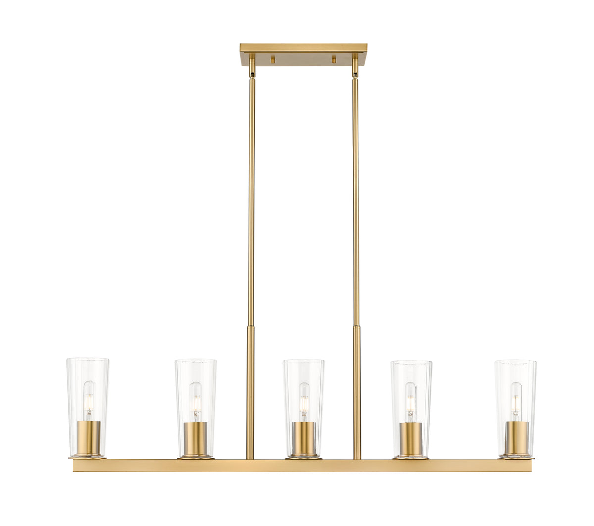 Suspension linéaire Titus Or moderne, nombre ampoules 5 – vue 5
